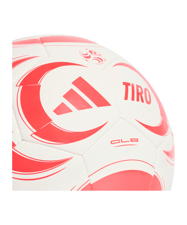 adidas Tiro Club Trainingsball Weiß Rot - weiss