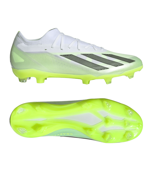 adidas X Crazyfast.2 FG Crazyrush Weiss Schwarz Gelb - weiss