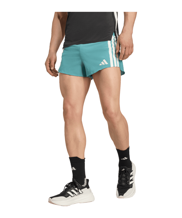 adidas Adizero Running Gel Laufshort Blau - blau