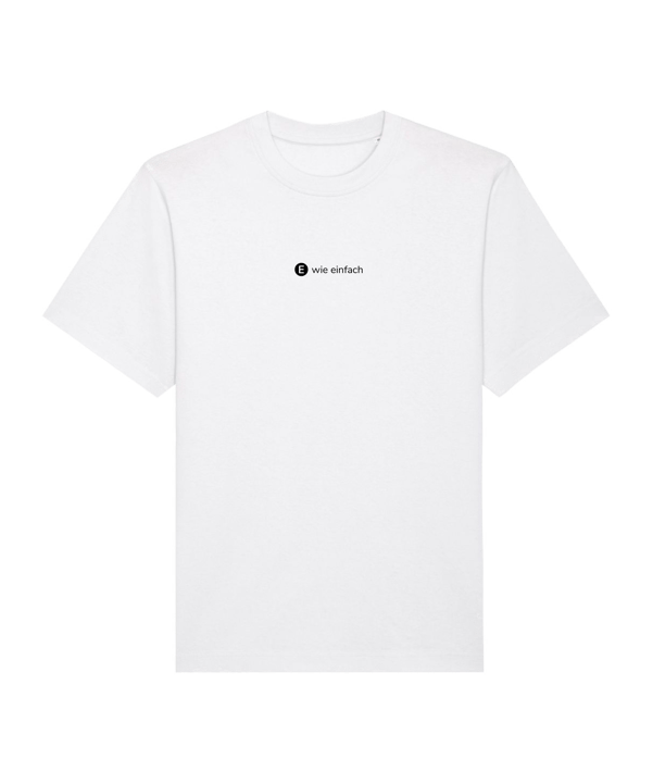 E wie einfach Logo Shirt Weiss - weiss