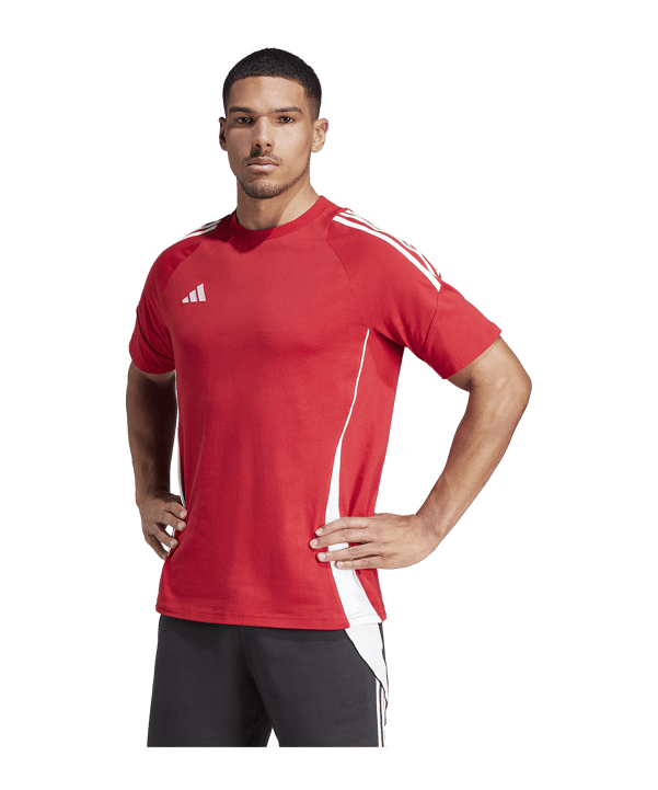 adidas Tiro 24 T-Shirt Rot Weiss - rot