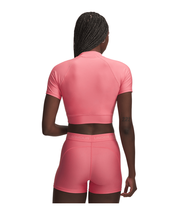 Under Armour HeatGear Crop Mock Damen Rosa F600 - rosa