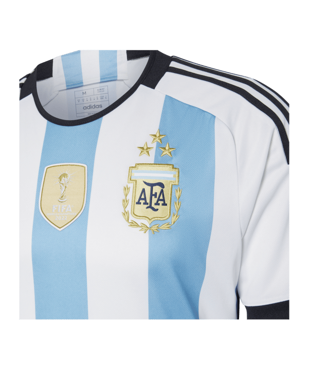 adidas Argentinien 3-Sterne Trikot Home WM 2022 Weiss Blau - weiss