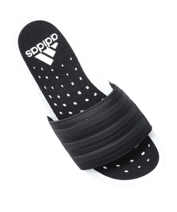 adidas Adilette Boost Badelatsche Weiss Schwarz - weiss