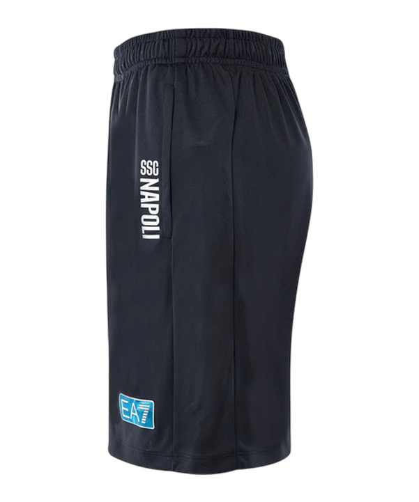 EA7 SSC Neapel Trainingsshort 2025/2026 Schwarz - schwarz