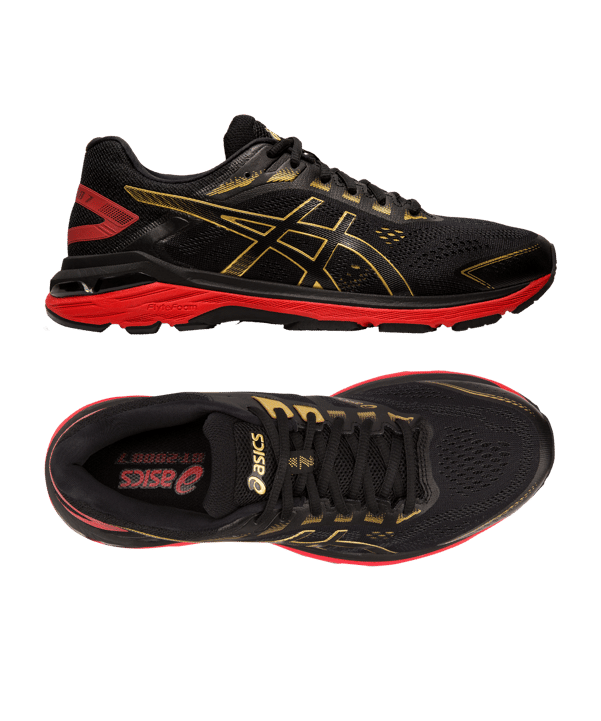 Asics GT-2000 7 Running Schwarz Gold F001 - schwarz