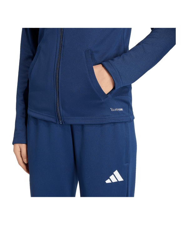 adidas Entrada 26 Trainingsjacke Damen Dunkelblau - weiss