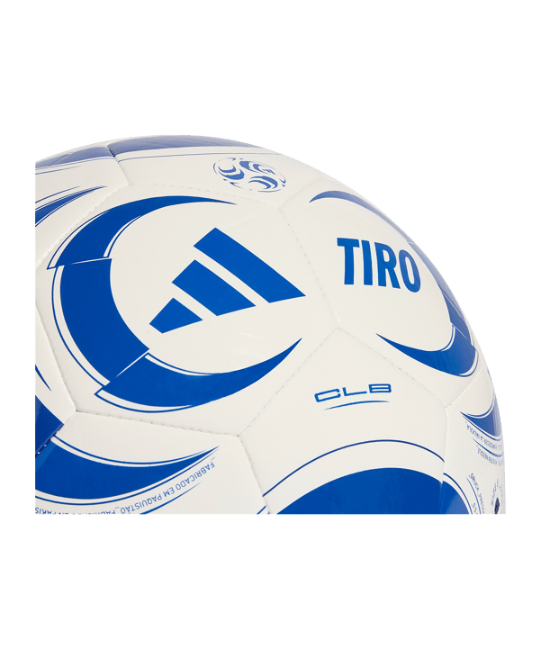 adidas Tiro Club Trainingsball Weiß Blau - weiss