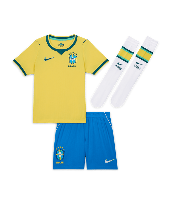 Nike CBF Brasilien Minikit Trikot Set Home WM 2026 Kids Gelb F724 - gelb