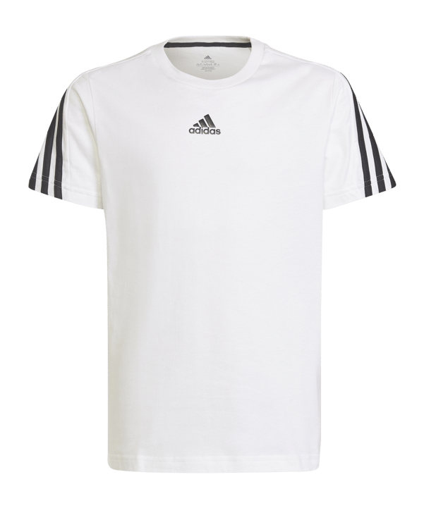 adidas Future Icon T-Shirt Kids Weiss Schwarz - weiss