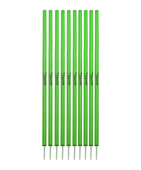 Cawila Slalom L 10Stk d33mm 160cm&13cm Spitze Grün - gruen