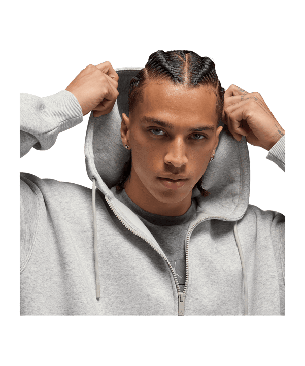 Jordan Brooklyn Oversized Kapuzenjacke Grau F050 - grau