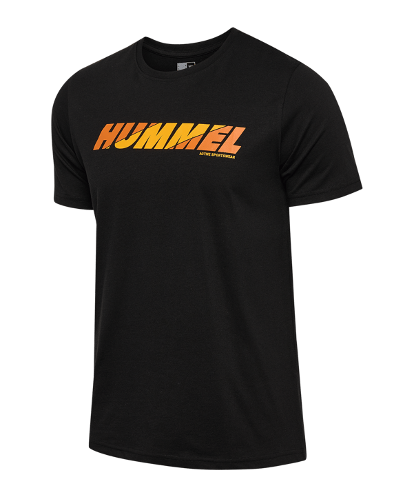 Hummel Graphic Bold Logo T-Shirt Schwarz F2001 - schwarz