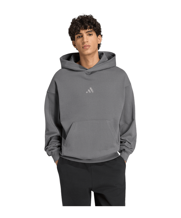 adidas Kit Small Logo Hoody Grigio - grigio