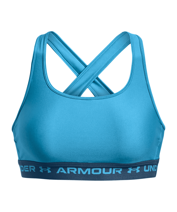 Under Armour Crossback Mid Sport-BH Damen F419 - blau