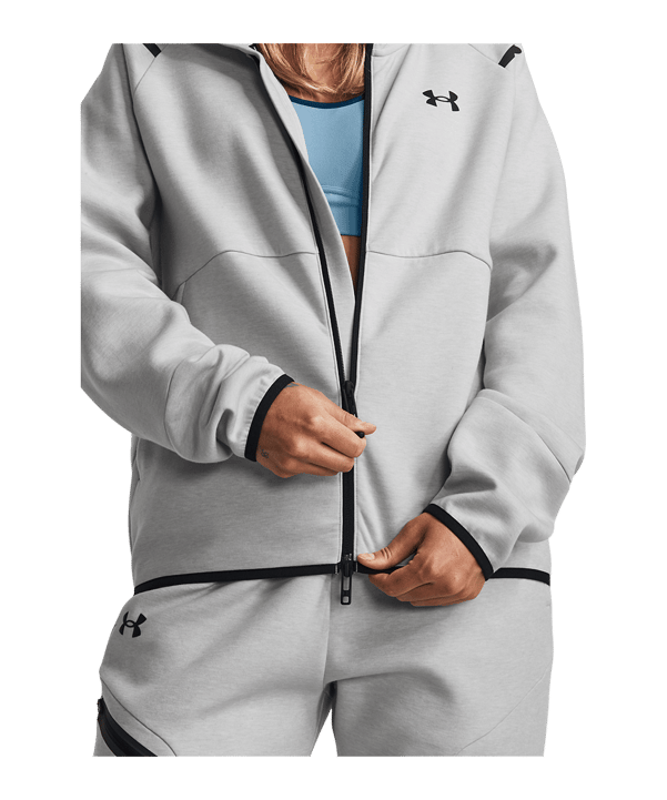 Under Armour Unstoppable Fleece Kapuzenjacke Damen Grau F011 - grau