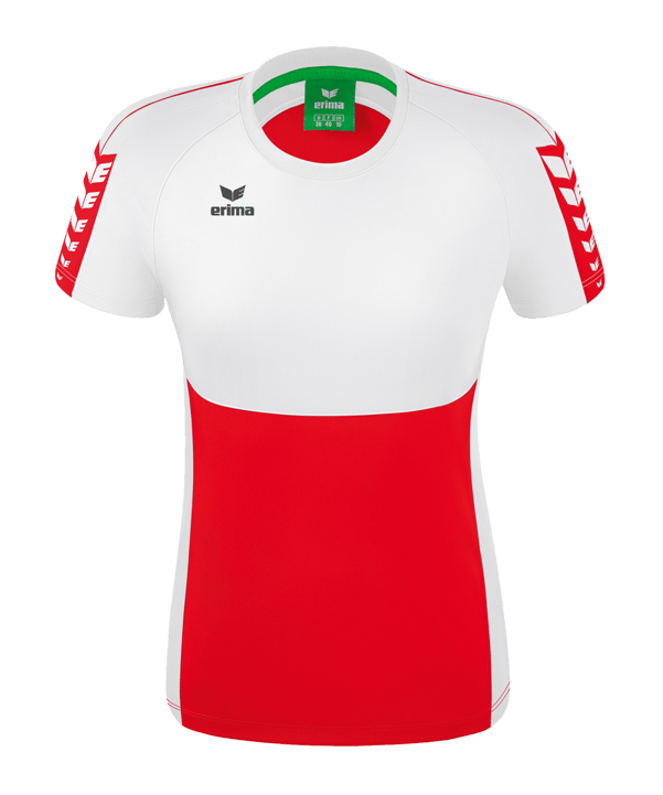 Erima Six Wings T-Shirt Damen Rot Weiss - rot