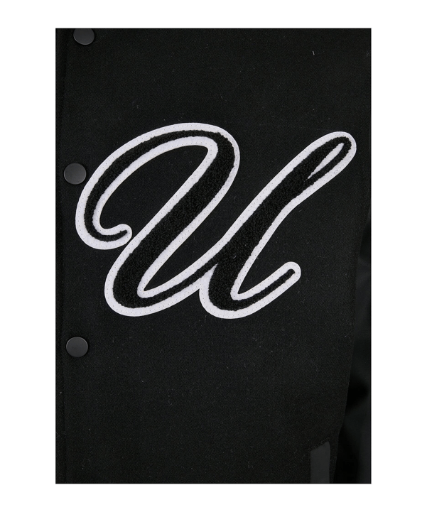 Urban Classic Big U College Jacke Schwarz - schwarz