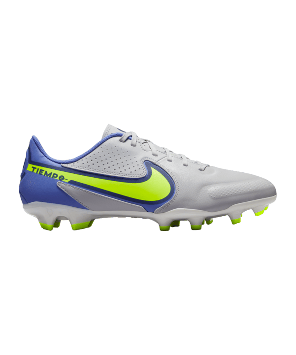 Nike Tiempo Legend IX Recharge Academy FG/MG Grau Gelb Blau F075 - grau