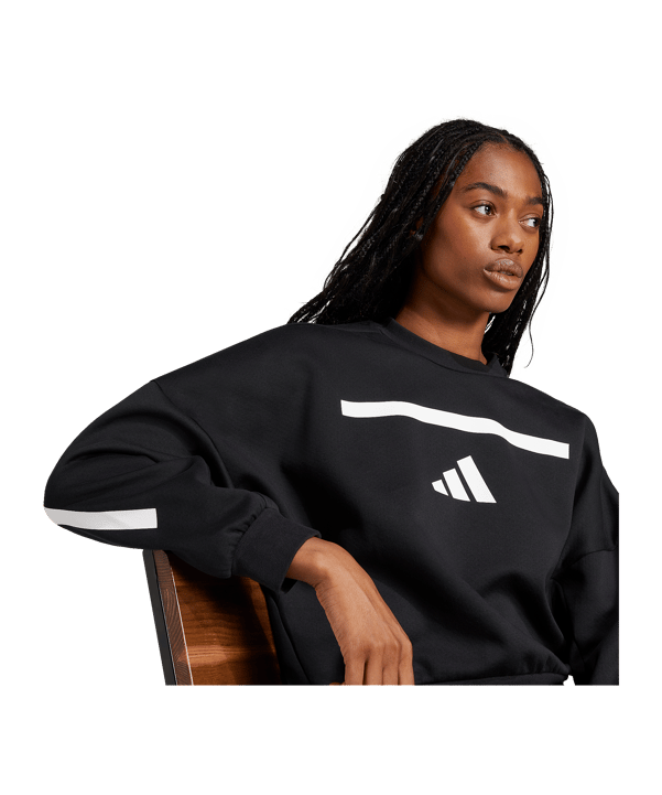 adidas Z.N.E Sweatshirt Damen Schwarz - schwarz