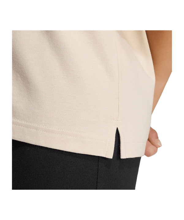 adidas 3 Stripes Studio T-Shirt Damen Beige - beige