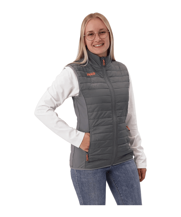 JAKO Steppweste Premium Damen Grau F40