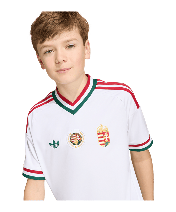 adidas MLSZ Ungarn 2026 Trikot Away 2026 Kids Weiß - weiss
