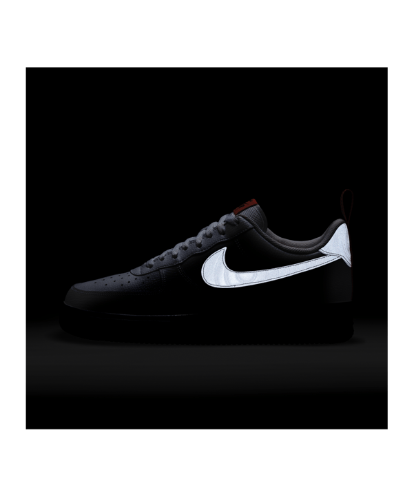 Nike Air Force 1 Weiss Schwarz F100 - weiss