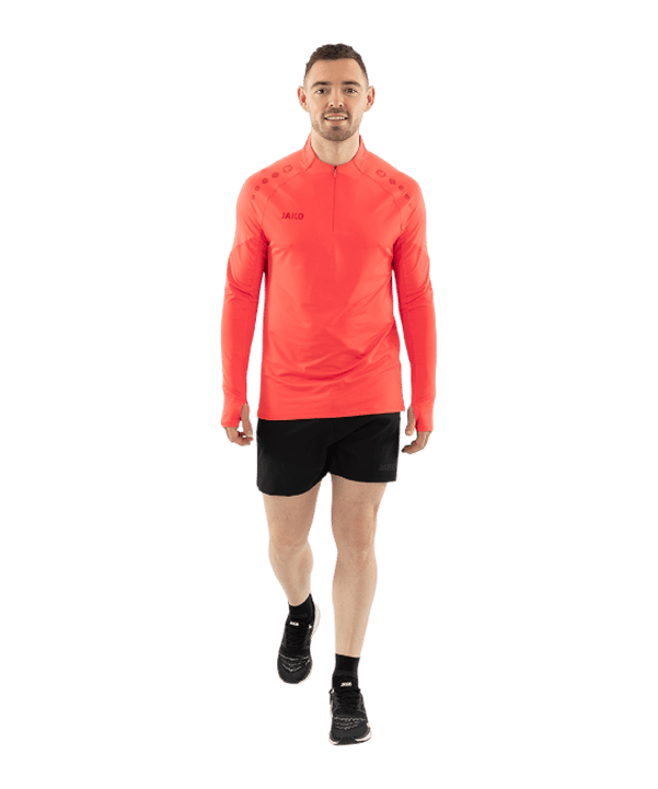 JAKO ZipTop Light Flow Sweatshirt Orange F365 - orange