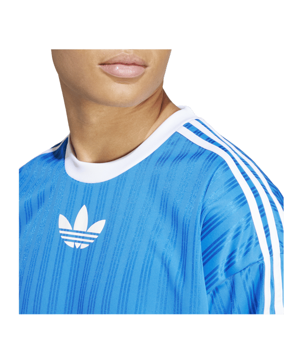 adidas Originals Adicolor Poly T-Shirt Blau Weiss - blau