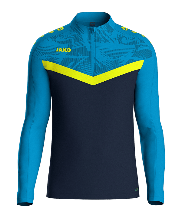 JAKO Iconic HalfZip Sweatshirt Kids Blau F914 - blau