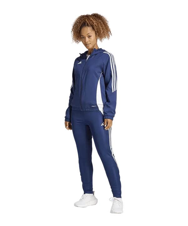 adidas Tiro 24 Windbreaker donna blu bianco - blu
