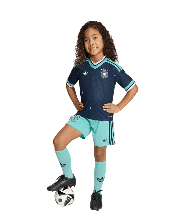 adidas DFB Deutschland Trikot Set Away WM 2026 Kids Blau - blau