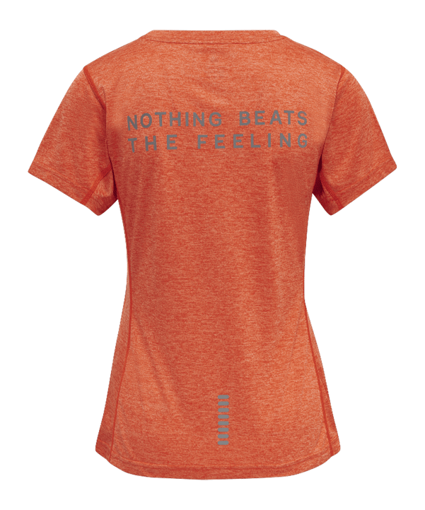 Newline Statement T-Shirt Running Damen F3191 - orange