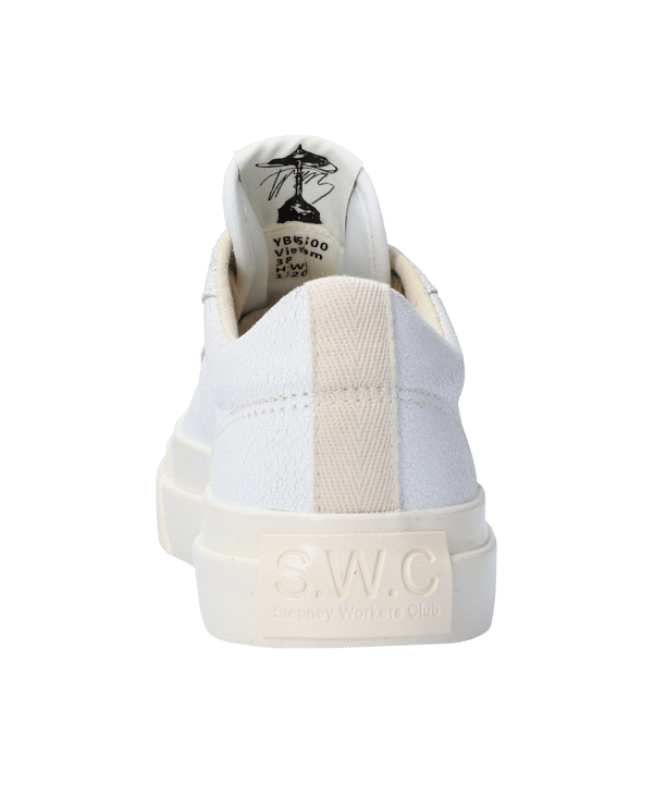 Stepney Dellow Trophy Crack Leather Damen Weiss - weiss