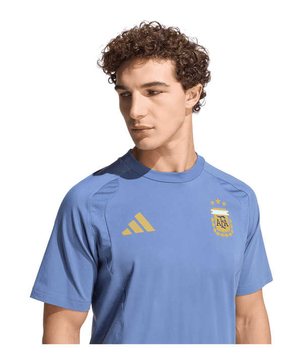 adidas Argentinien Tiro Travel T-Shirt Blau - blau
