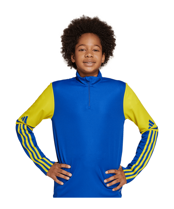 adidas Squadra 25 HalfZip Trainingsjacke Kids Blau - blau