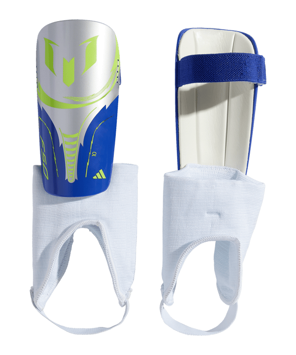 adidas Messi Match Schienbeinschoner Kids Silber - silber