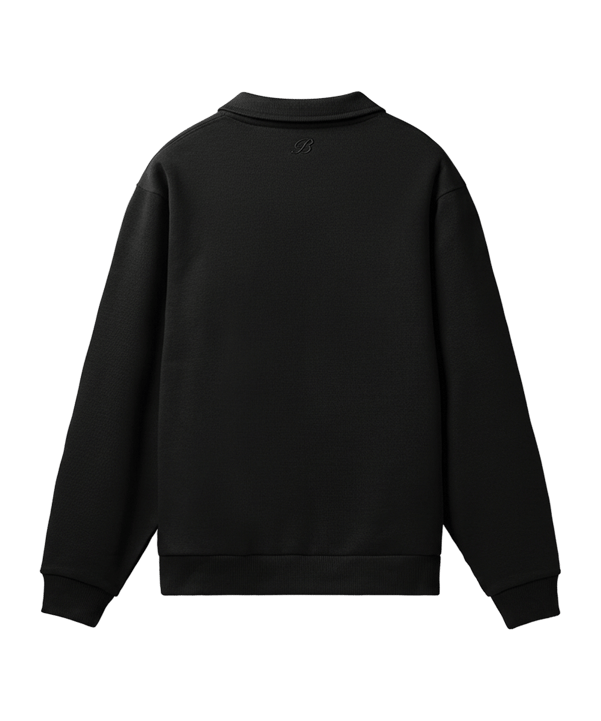 Burocs Essential Mock Neck Sweatshirt Schwarz - schwarz