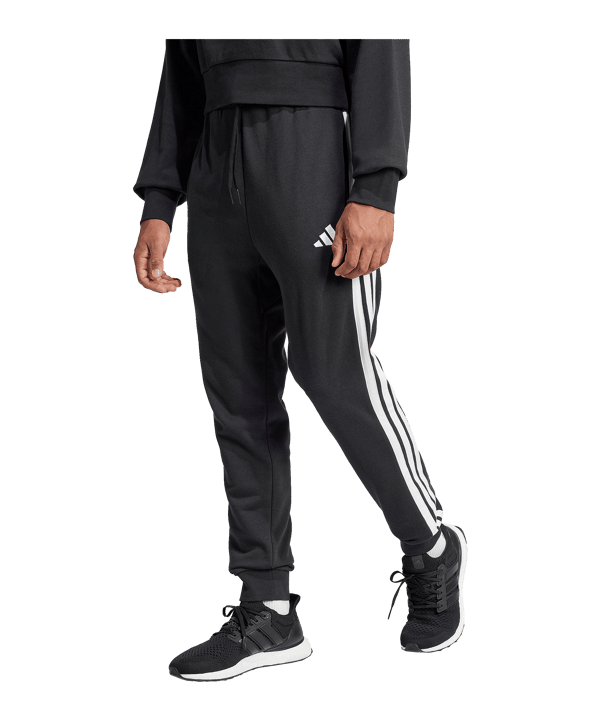 adidas Essentials 3 Stripes Jogginghose Schwarz - schwarz