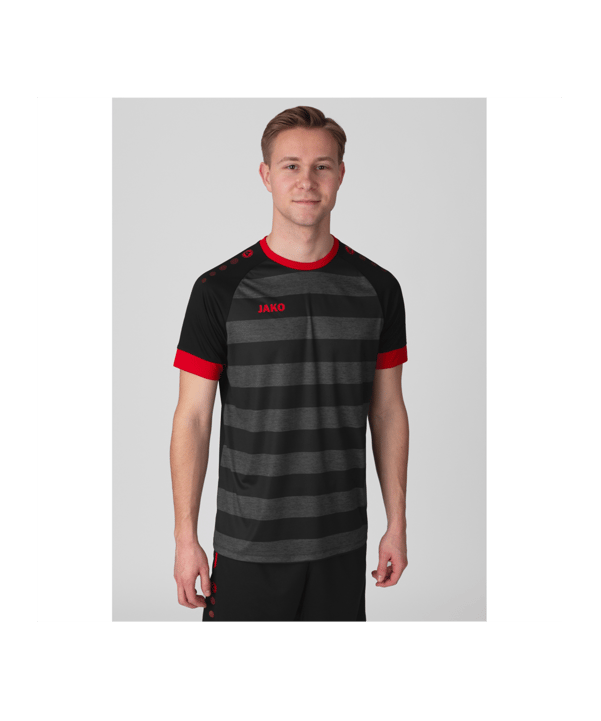 JAKO Celtic Melange KA Trikot Schwarz Rot F809 - schwarz