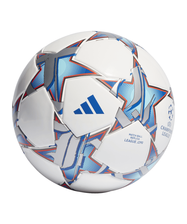 adidas UCL League Lightball 290g Weiss Silber Blau - weiss