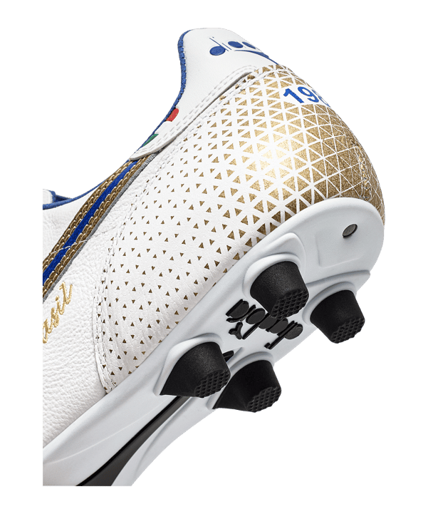 Diadora Brasil Made in Italy OG FG Weiss Blau Gold FD0953 - weiss