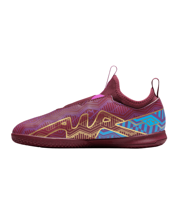 Nike Jr Zoom Vapor XV Academy IC Halle Kids Mbappe Mode 2.0 Rot Gold F694 - rot