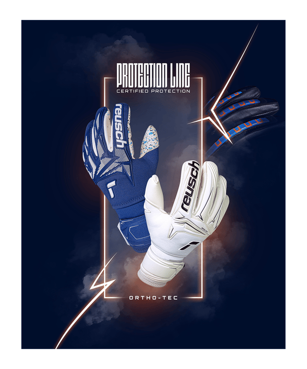 Reusch Attrakt Freegel Fusion Ortho-Tec Torwarthandschuhe Blau - blau