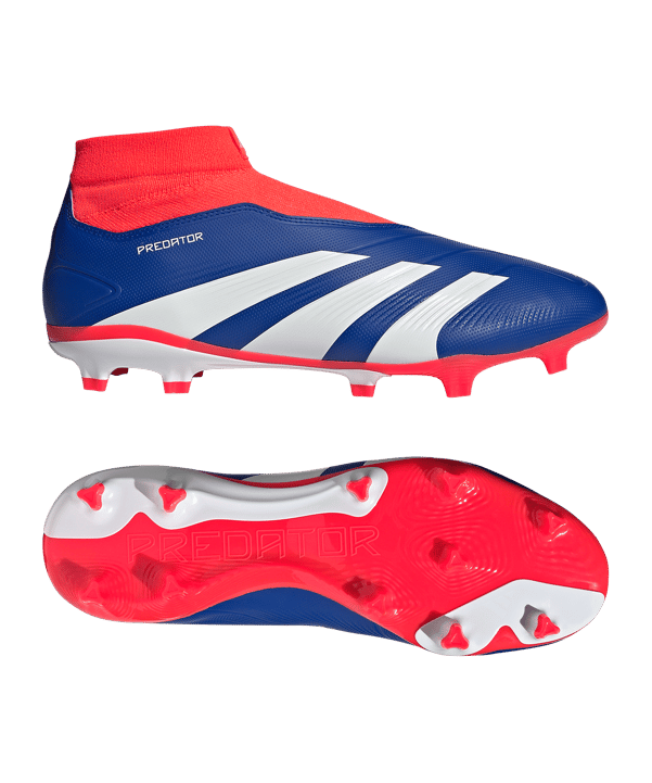 adidas Predator League LL FG Advancement Blau Weiss - blau