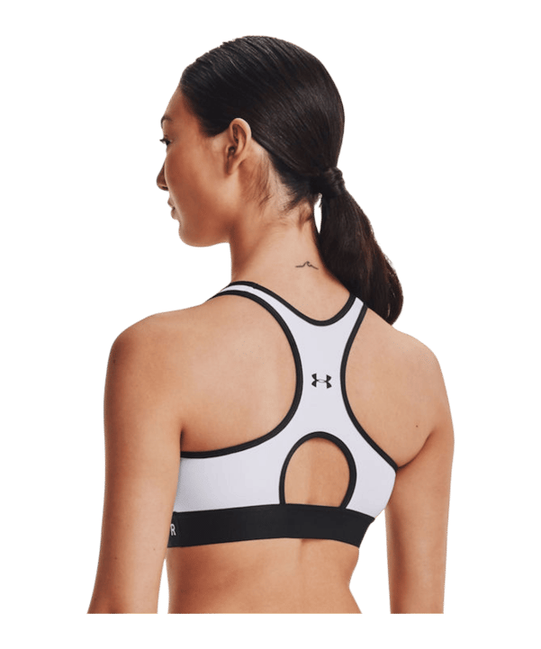 Under Armour Mid Keyhole Reggiseno sportivo Donna Bianco C100 - bianco