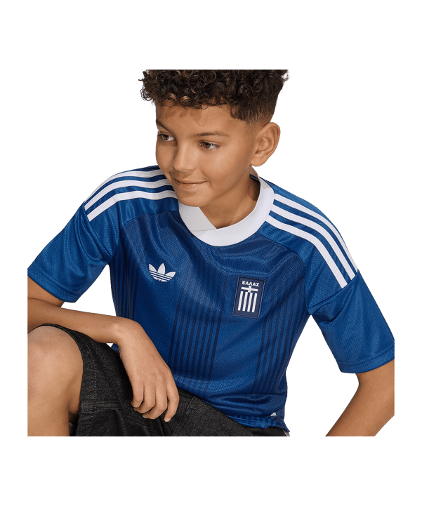adidas EPO Griechenland Trikot Away 2026 Kids Blau - blau