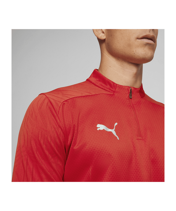 PUMA teamFINAL Training 1/4 Zip Sweatshirt Rot F01 - rot