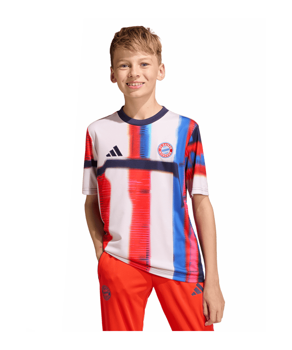 adidas FC Bayern München Prematch T-Shirt 2025/2026 Kids Blau - blau